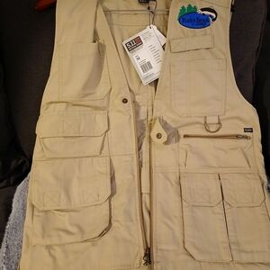 5.11 Tactical Khaki Vest with Embroidered Patch